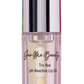 A bottle of Face me Beauty Tru Hue pH-Reactive Lip Oil with a reflective silver cap and a clear glass bottle showing a pale pink liquid inside, set against a plain white background.